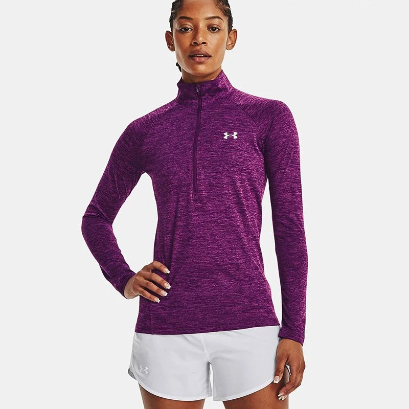 Under Armour Women's Tech™ Half Zip Twist Rivalry / Strobe / Metallic Silver 1 Under Armour Women's Tech™ Half Zip Twist Rivalry / Strobe / Metallic Silver