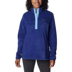 Columbia Women's Benton Springs™ 1/2 Snap Pullover Dark Sapphire / Vista Blue -Under Armour Store 1860991 432 f presethigh res jpeg 300 dpi