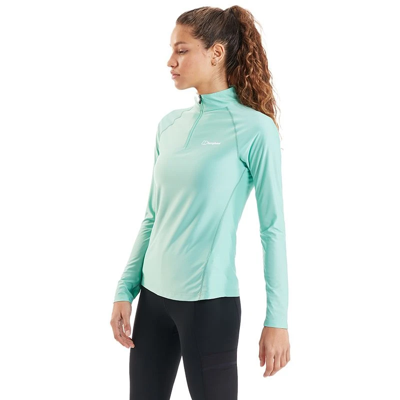 Berghaus Women's 24/7 Half Zip Dusty Jade Green 2 Berghaus Women's 24/7 Half Zip Dusty Jade Green - Image 2