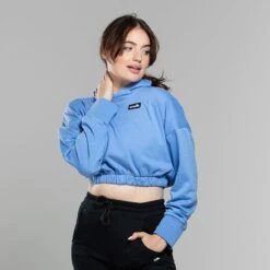 Women's Avelina Cropped Hooded Top Blue
