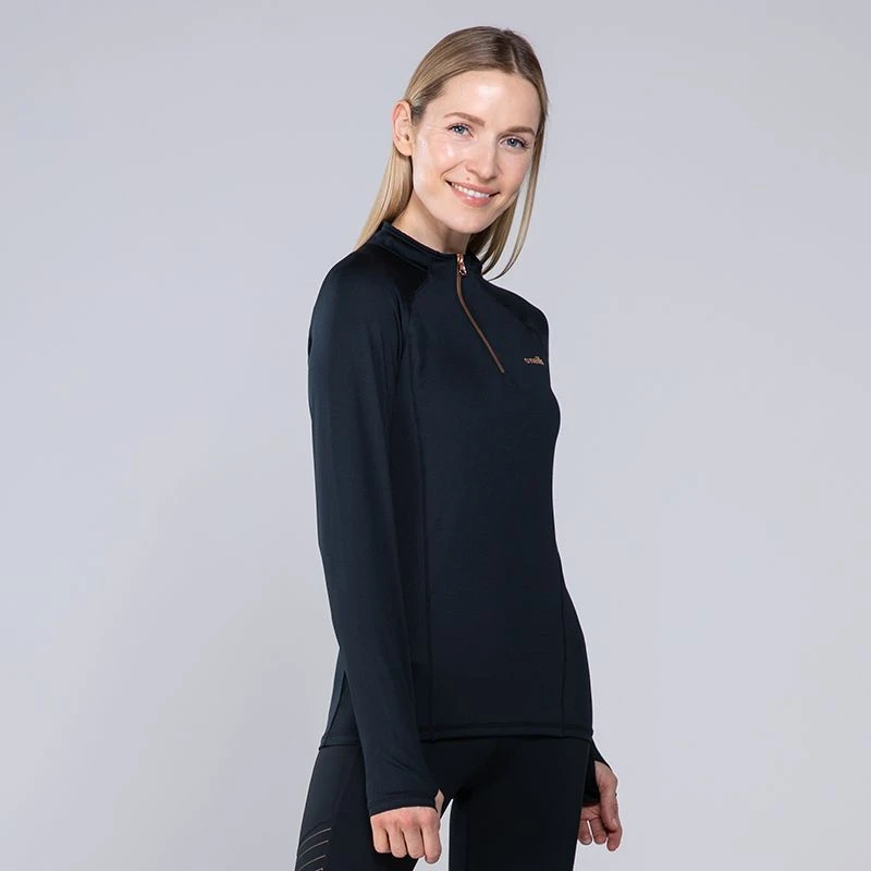 Women's Freya Half Zip Black / Rose Gold 2 Women's Freya Half Zip Black / Rose Gold - Image 2