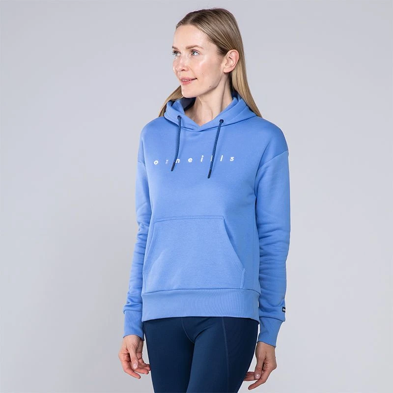 Women's Carrie Fleece Pullover Hoodie Blue / Marine / White 1 Women's Carrie Fleece Pullover Hoodie Blue / Marine / White