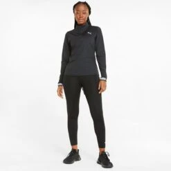 Puma Women's Train Strong Quarter Zip Top Black -Under Armour Store 521839 01 mod03