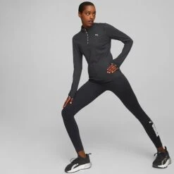 Puma Women's Strong Quarter Zip Top Black -Under Armour Store 522370 01 mod04