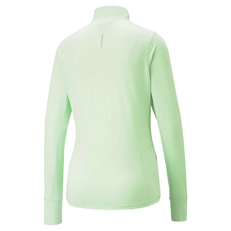 Puma Women's Run Favourite 1/4 Zip Light Mint 2 Puma Women's Run Favourite 1/4 Zip Light Mint - Image 2