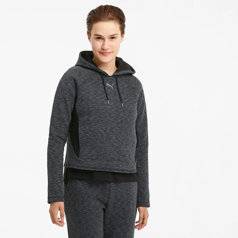 Puma Women's Evostripe Hoodie Puma Black / Heather 1 Puma Women's Evostripe Hoodie Puma Black / Heather