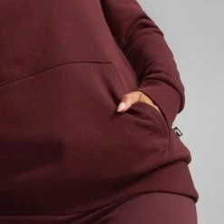 Puma Women's Essentials Logo Hoodie Aubergine -Under Armour Store 586789 50 mod04