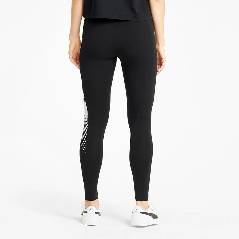 Puma Women's Essentials Graphic Leggings Puma Black 2 Puma Women's Essentials Graphic Leggings Puma Black - Image 2