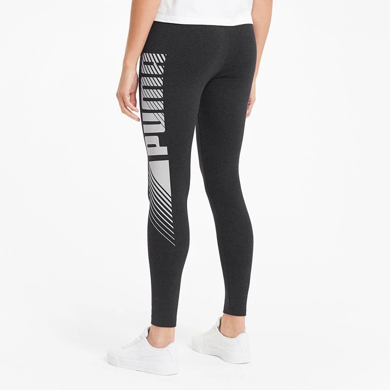Puma Women's Essentials Graphic Leggings Dark Grey Heather 2 Puma Women's Essentials Graphic Leggings Dark Grey Heather - Image 2