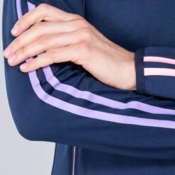 Women's Dolmen Brushed Half Zip Top Marine / Pink / Purple -Under Armour Store am3a0795