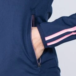 Women's Dolmen Brushed Half Zip Top Marine / Pink / Purple -Under Armour Store am3a0798