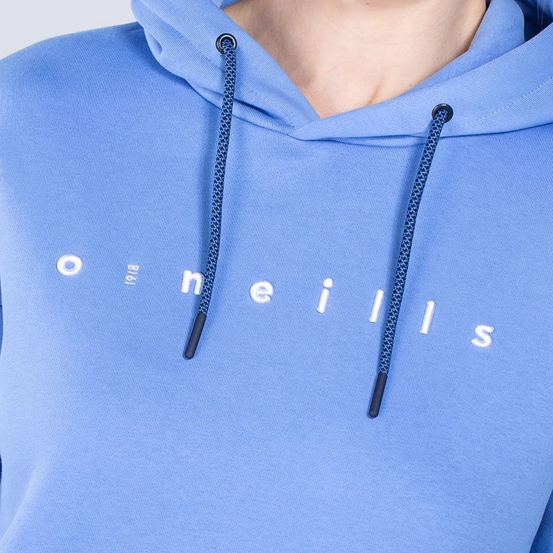 Women's Carrie Fleece Pullover Hoodie Blue / Marine / White 5 Women's Carrie Fleece Pullover Hoodie Blue / Marine / White - Image 5