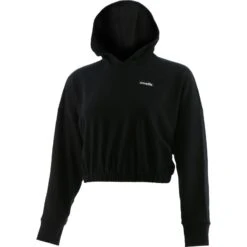 Women's Avelina Cropped Hooded Top Black 10 Women's Avelina Cropped Hooded Top Black -Under Armour Store avelina 281 flc crop hoodie blk 1