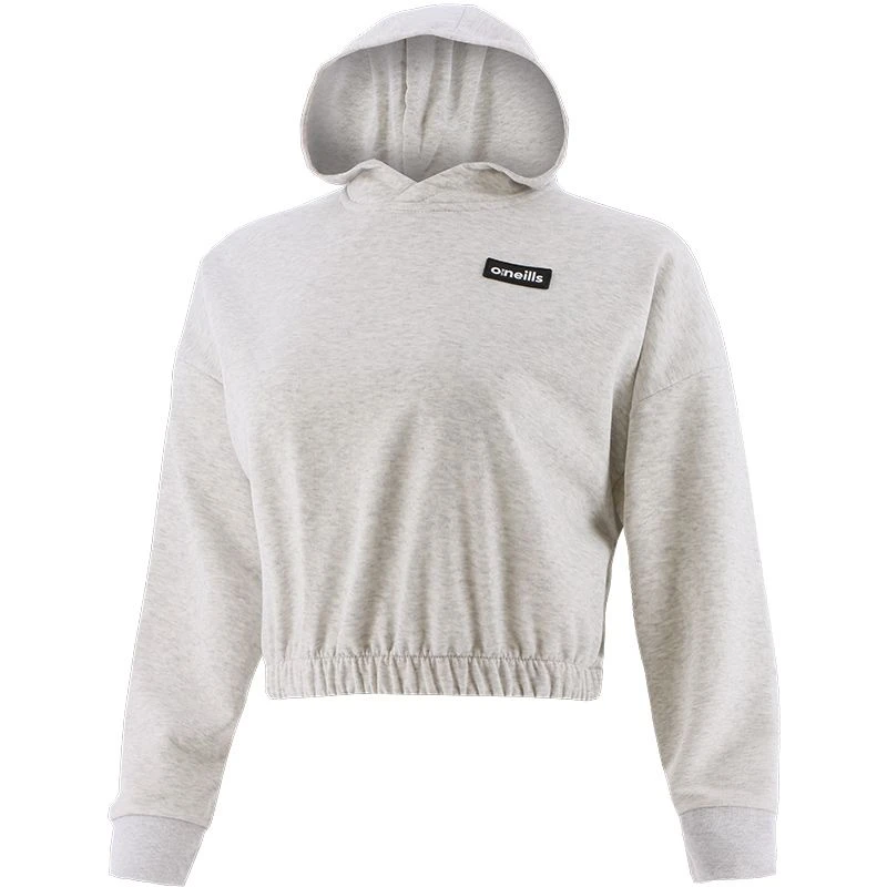 Women's Avelina Cropped Hooded Top Grey 1 Women's Avelina Cropped Hooded Top Grey