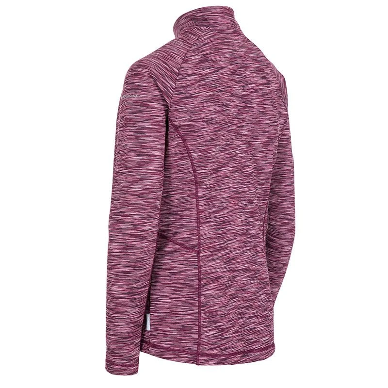 Trespass Women's Edith Half Zip Top Fig Marl 6 Trespass Women's Edith Half Zip Top Fig Marl - Image 6