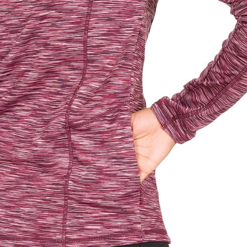 Trespass Women's Edith Half Zip Top Fig Marl 4 Trespass Women's Edith Half Zip Top Fig Marl - Image 4