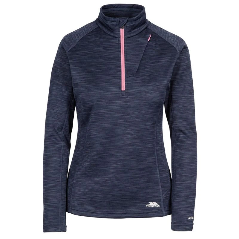 Trespass Women's Fairford Half Zip Fleece Top Navy Marl 1 Trespass Women's Fairford Half Zip Fleece Top Navy Marl