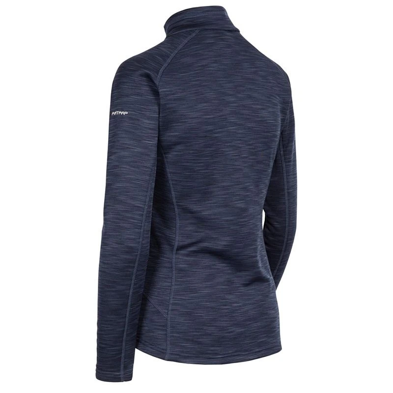 Trespass Women's Fairford Half Zip Fleece Top Navy Marl 2 Trespass Women's Fairford Half Zip Fleece Top Navy Marl - Image 2