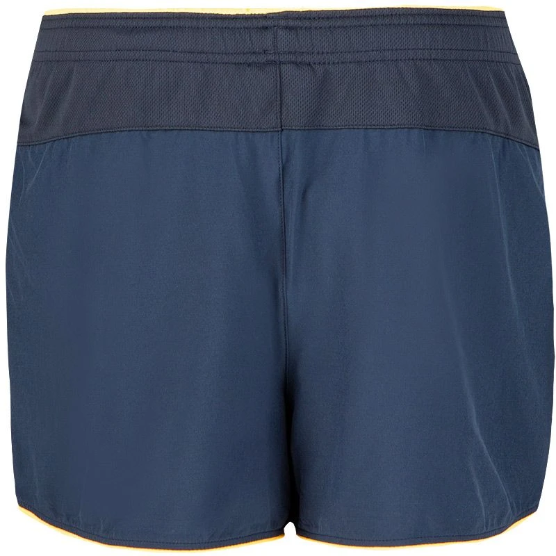 Women's Graphite Athletic Shorts Blue / Yellow 2 Women's Graphite Athletic Shorts Blue / Yellow - Image 2