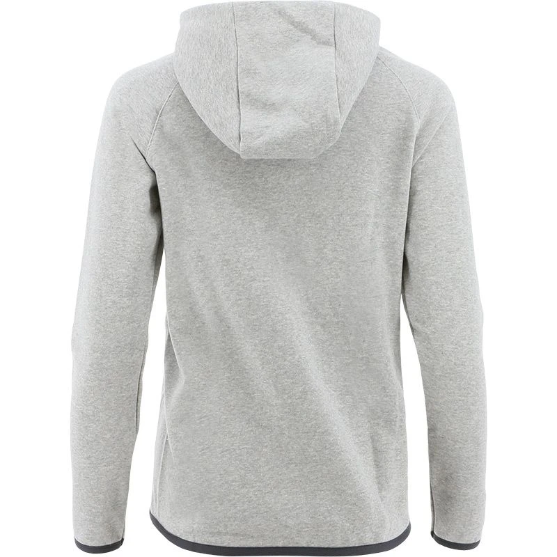 Women's Henry Fleece Full Zip Hoodie Grey 4 Women's Henry Fleece Full Zip Hoodie Grey - Image 4