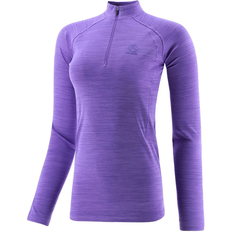 Women's Madison Half Zip Midlayer Top Purple 1 Women's Madison Half Zip Midlayer Top Purple