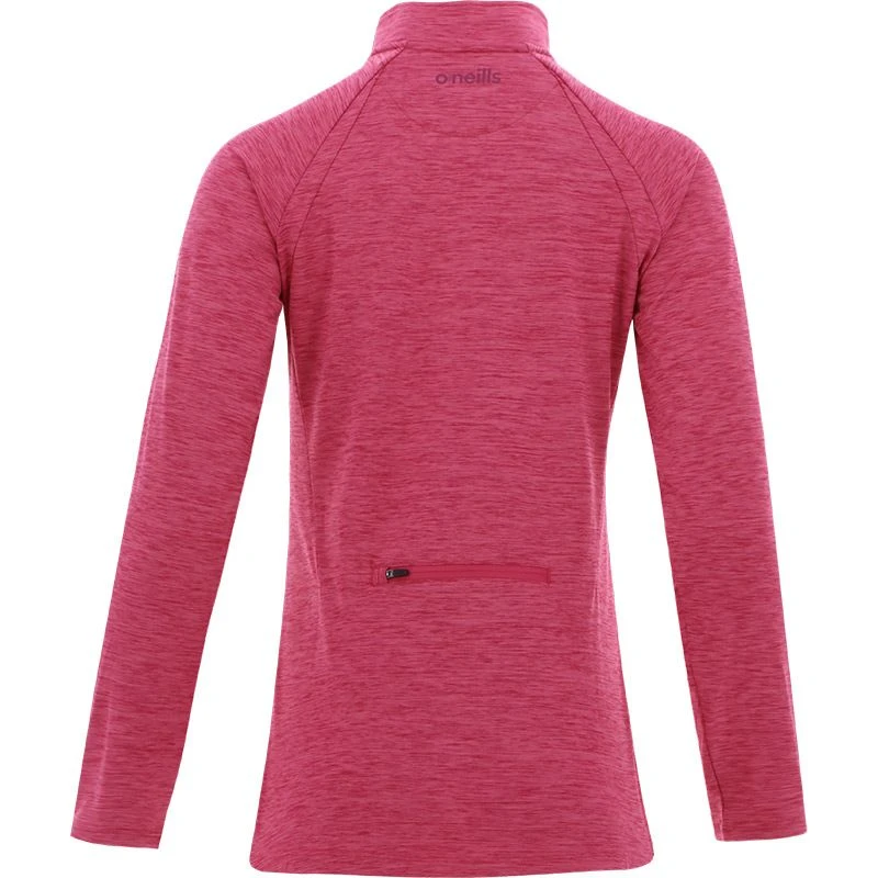 Women's Madison Brushed Half Zip Top Pink 2 Women's Madison Brushed Half Zip Top Pink - Image 2