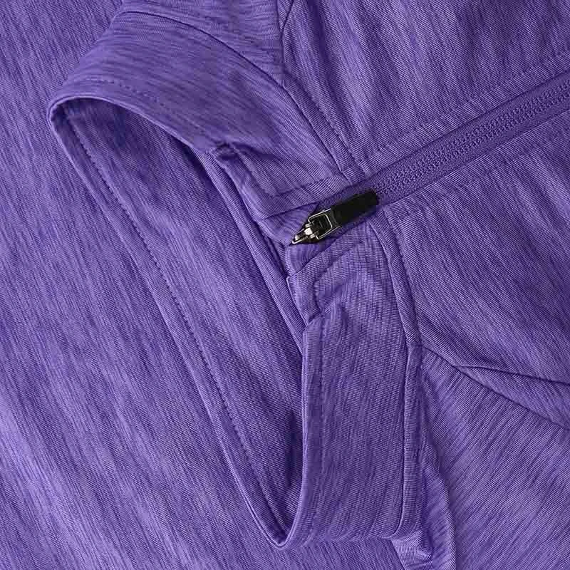 Women's Madison Brushed Half Zip Top Purple 4 Women's Madison Brushed Half Zip Top Purple - Image 4