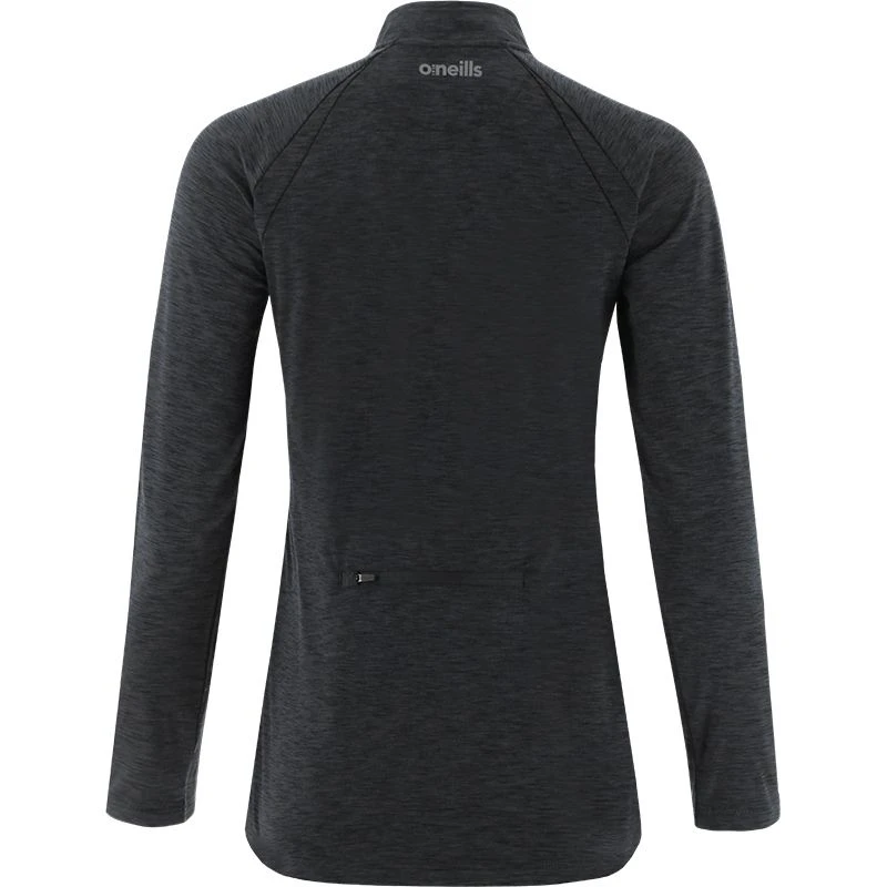 Women's Madison Brushed Half Zip Top Black 3 Women's Madison Brushed Half Zip Top Black - Image 3