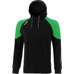 Women's Oslo Fleece Pullover Hoodie Black / Green / White