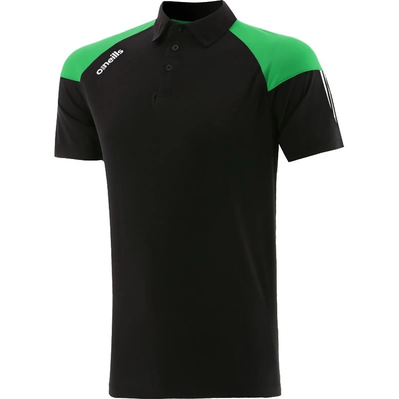 Women's Oslo Polo Shirt Black / Green / White 1 Women's Oslo Polo Shirt Black / Green / White