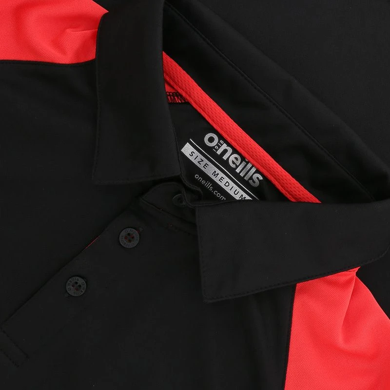 Women's Oslo Polo Shirt Black / Red / White 3 Women's Oslo Polo Shirt Black / Red / White - Image 3