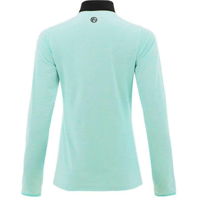 Women's Pluto Brushed Half Zip Top Green / Marine 3 Women's Pluto Brushed Half Zip Top Green / Marine - Image 3