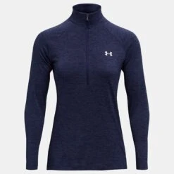 Under Armour Women's Tech™ Half Zip Twist Midnight Navy / Cadet / Metallic Silver -Under Armour Store ps1320128 410 hf