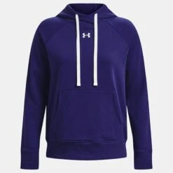 Under Armour Women's UA Rival Fleece HB Hoodie Sonar Blue / White 8 Under Armour Women's UA Rival Fleece HB Hoodie Sonar Blue / White -Under Armour Store ps1356317 468 hf