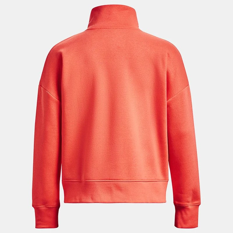 Under Armour Women's UA Rival Fleece Half Zip After Burn / White 5 Under Armour Women's UA Rival Fleece Half Zip After Burn / White - Image 5