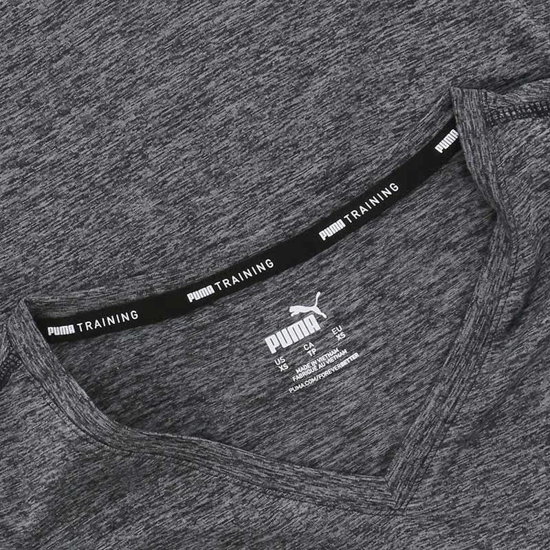 Puma Women's Favourite Heather Cat Training T-Shirt Puma Black Heather 5 Puma Women's Favourite Heather Cat Training T-Shirt Puma Black Heather - Image 5