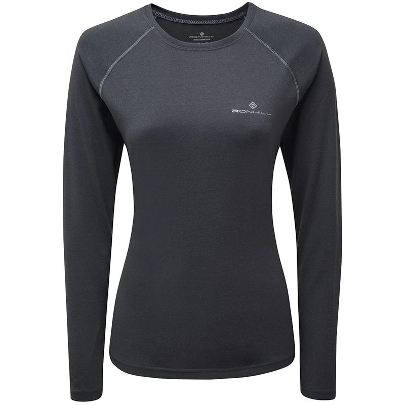 Women's Ronhill Core Long Sleeve T-Shirt Charcoal Marl 1 Women's Ronhill Core Long Sleeve T-Shirt Charcoal Marl