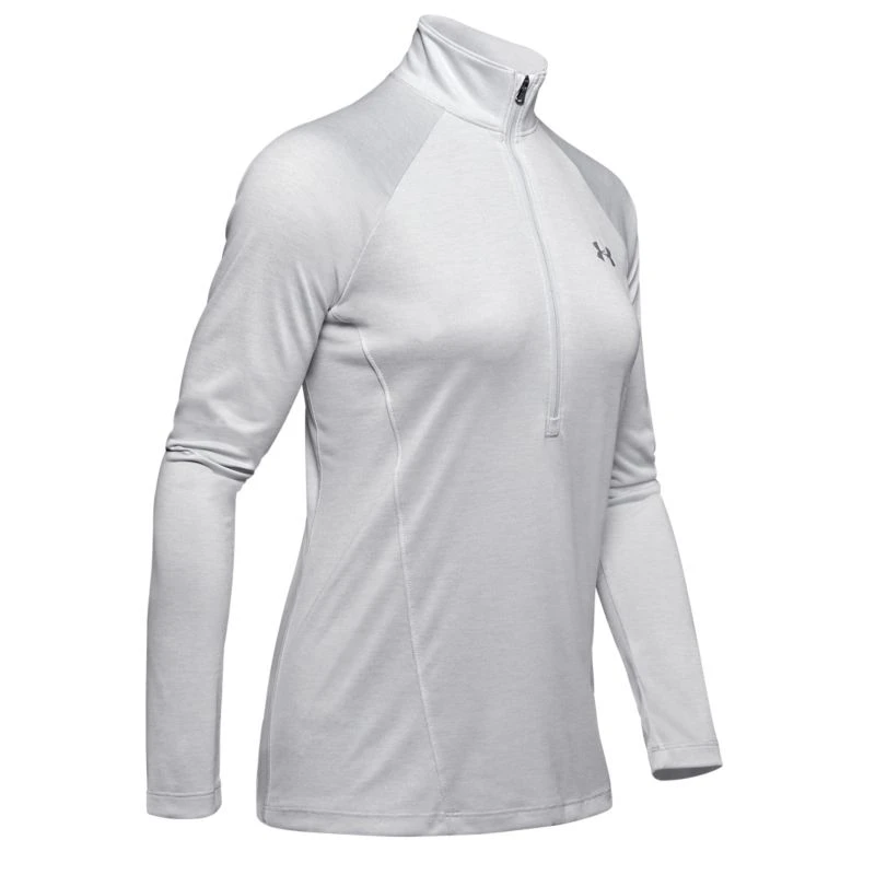 Under Armour Women's UA Tech™ Half Zip Twist Halo Grey / Metallic Silver 5 Under Armour Women's UA Tech™ Half Zip Twist Halo Grey / Metallic Silver - Image 5