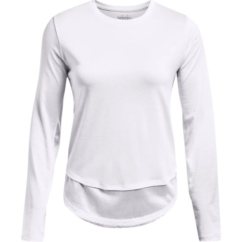 Under Armour Women's UA Tech™ Vent Long Sleeve T-Shirt White / Black 4 Under Armour Women's UA Tech™ Vent Long Sleeve T-Shirt White / Black - Image 4