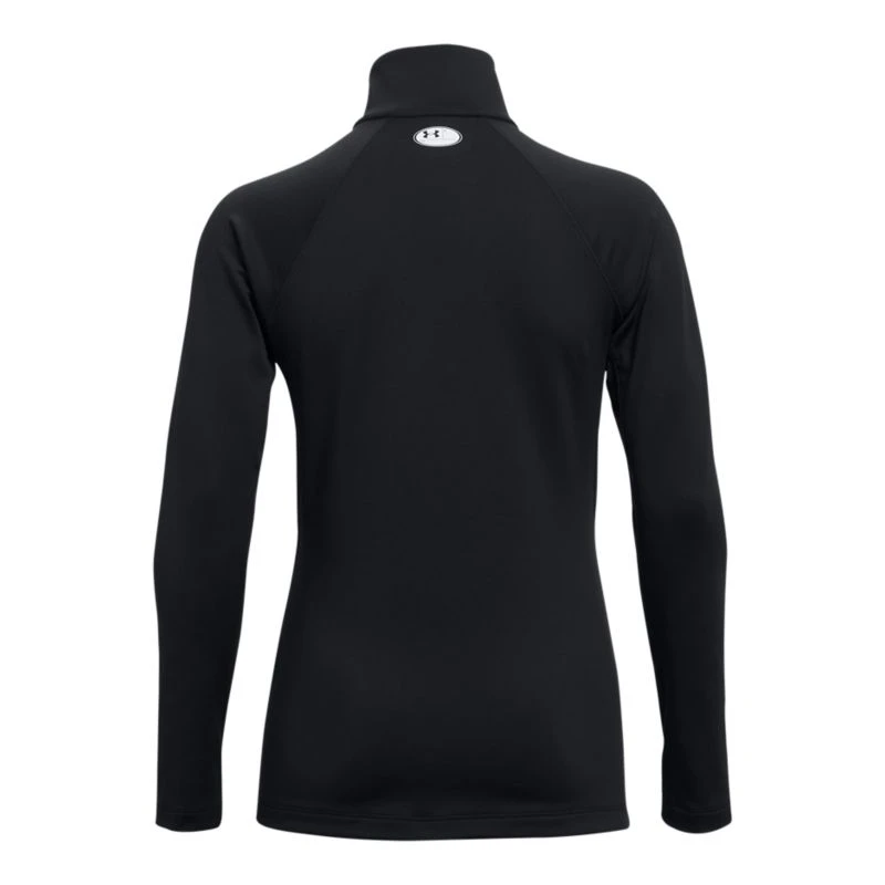 Under Armour Women's UA Authentics ColdGear® Quarter Zip Top Black / White 6 Under Armour Women's UA Authentics ColdGear® Quarter Zip Top Black / White - Image 6