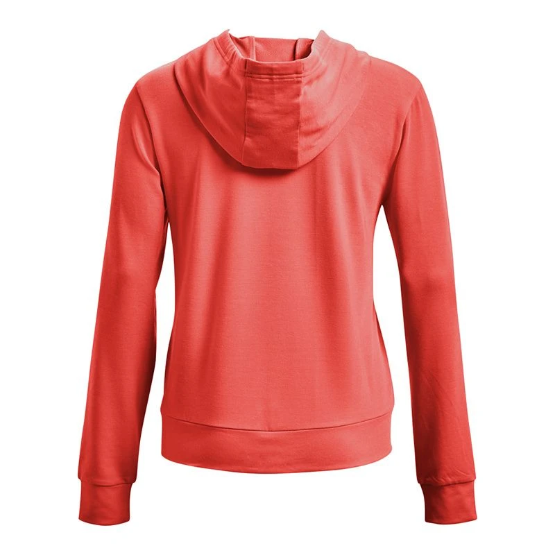Under Armour Women's Rival Terry Hoodie Vermillion / White 6 Under Armour Women's Rival Terry Hoodie Vermillion / White - Image 6