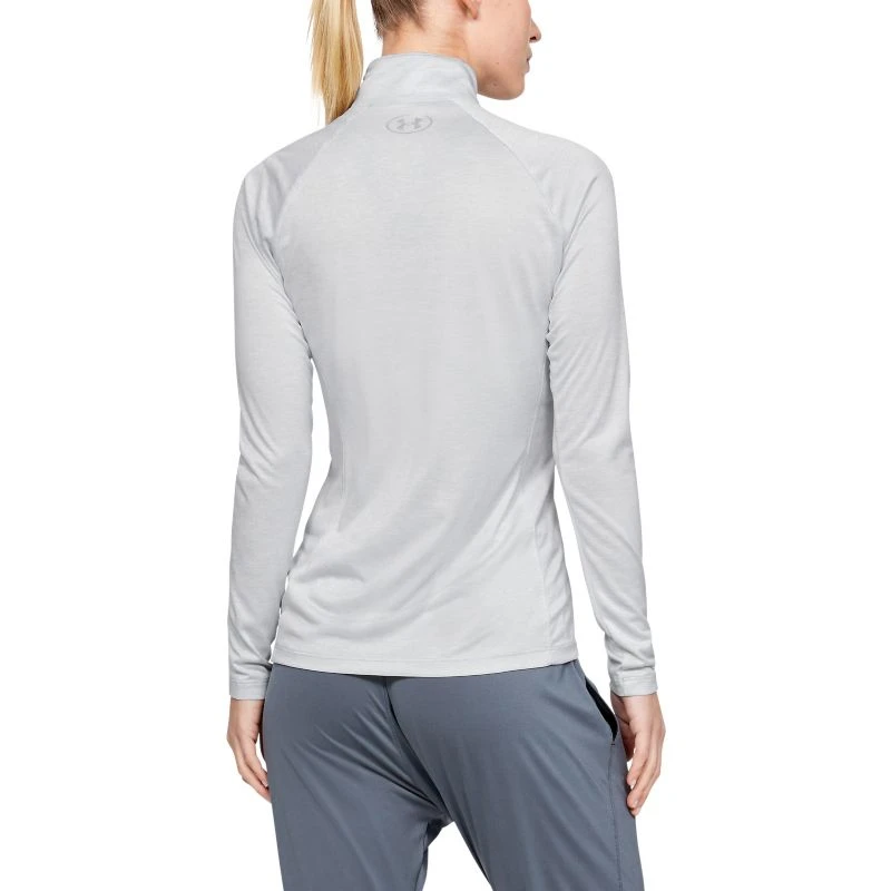 Under Armour Women's UA Tech™ Half Zip Twist Halo Grey / Metallic Silver 3 Under Armour Women's UA Tech™ Half Zip Twist Halo Grey / Metallic Silver - Image 3