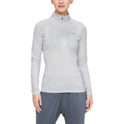 Under Armour Women's UA Tech™ Half Zip Twist Halo Grey / Metallic Silver