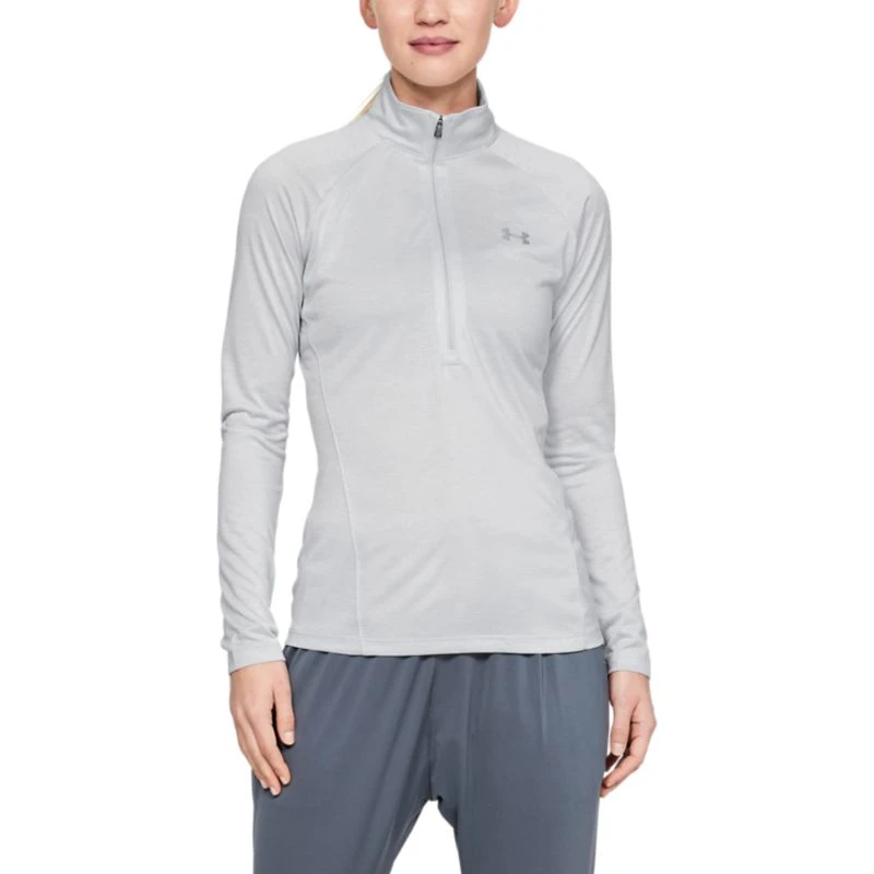 Under Armour Women's UA Tech™ Half Zip Twist Halo Grey / Metallic Silver 1 Under Armour Women's UA Tech™ Half Zip Twist Halo Grey / Metallic Silver