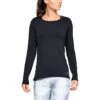 Under Armour Women's HeatGear® Armour Long Sleeve Top Black / Metallic Silver -Under Armour Store s7.v5 1328966 001 fc main