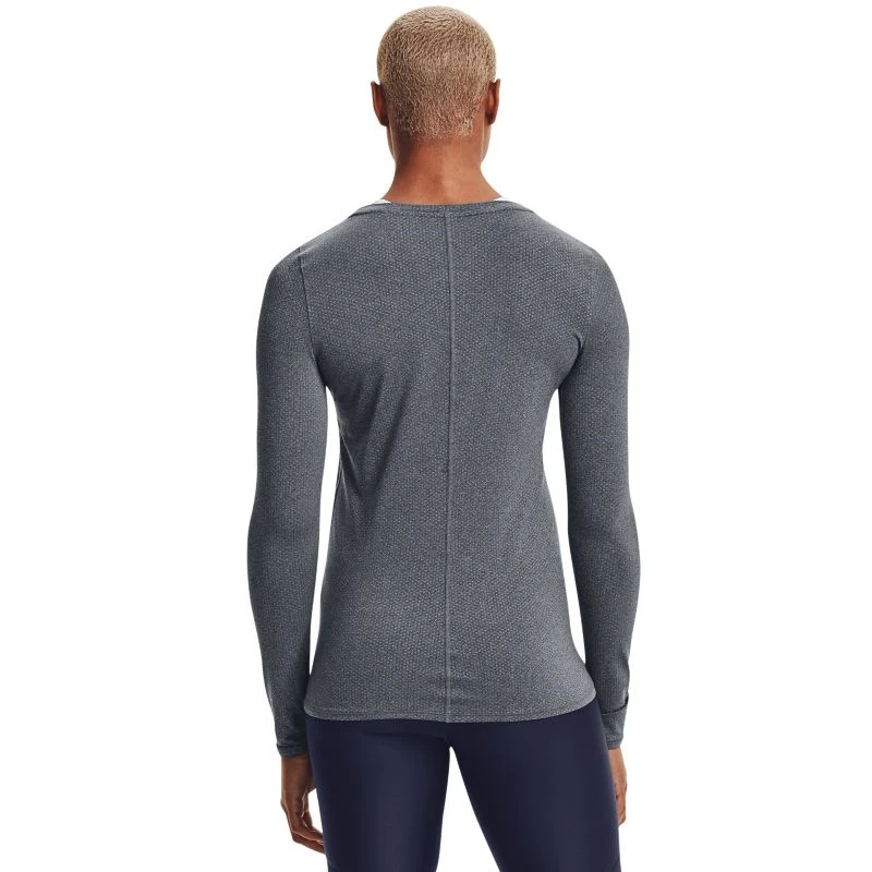 Under Armour Women's HeatGear® Armour Long Sleeve Top Pitch Grey Light Heather / Metallic Silver 2 Under Armour Women's HeatGear® Armour Long Sleeve Top Pitch Grey Light Heather / Metallic Silver - Image 2