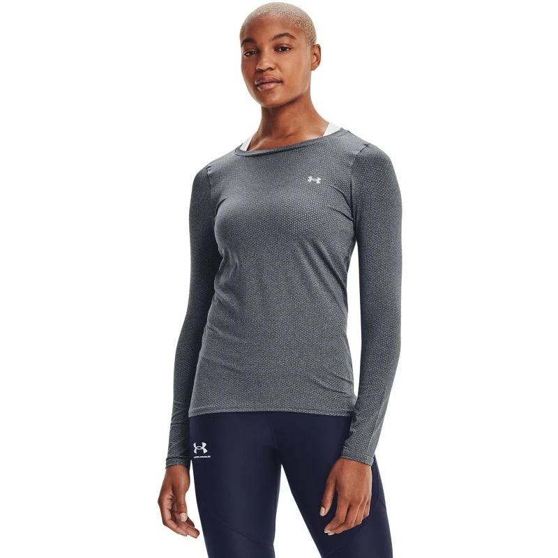 Under Armour Women's HeatGear® Armour Long Sleeve Top Pitch Grey Light Heather / Metallic Silver 1 Under Armour Women's HeatGear® Armour Long Sleeve Top Pitch Grey Light Heather / Metallic Silver