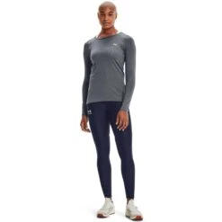 Under Armour Women's HeatGear® Armour Long Sleeve Top Pitch Grey Light Heather / Metallic Silver 8 Under Armour Women's HeatGear® Armour Long Sleeve Top Pitch Grey Light Heather / Metallic Silver -Under Armour Store s7.v5 1328966 012 fsf