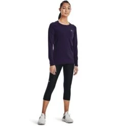 Under Armour Women's HeatGear® Armour Long Sleeve Top Purple Switch / Metallic Silver 6 Under Armour Women's HeatGear® Armour Long Sleeve Top Purple Switch / Metallic Silver -Under Armour Store s7.v5 1328966 570 fsf