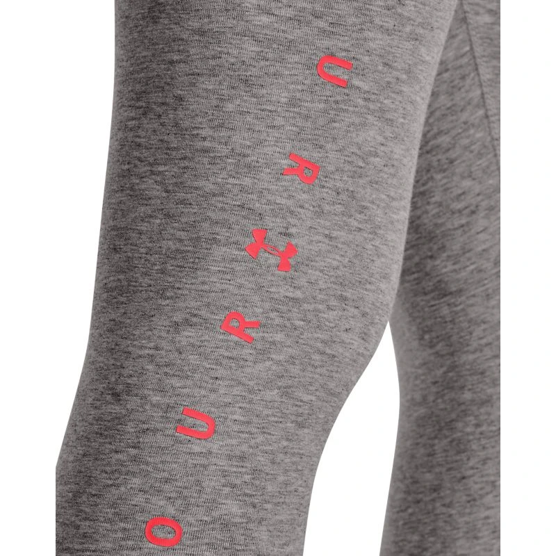 Under Armour Women's Favorite Graphic Legging Charcoal Light Heather / Black / Beta 4 Under Armour Women's Favorite Graphic Legging Charcoal Light Heather / Black / Beta - Image 4
